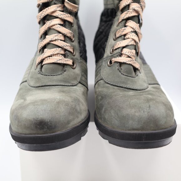 Sorel Women’s Lexie Wedge Waterproof Leather Bootie Olive Size 8.5 - Picture 5 of 11